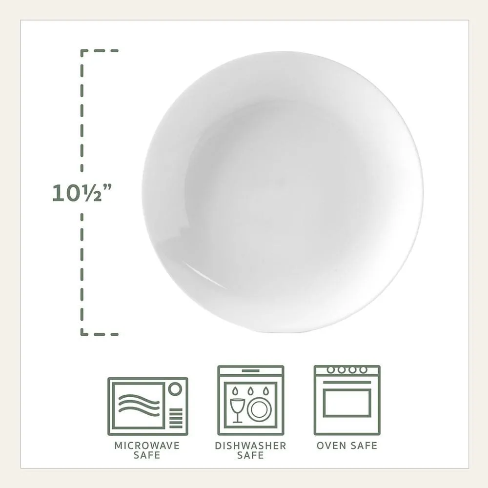 Fitz and Floyd Everyday White Coupe Piatti Piani 26,7 cm Set 4