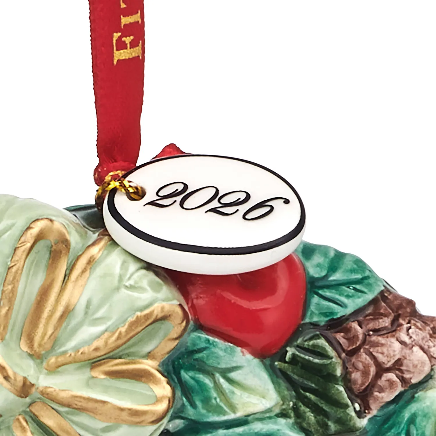 Fitz and Floyd Winter Frost Wreath ornamento albero 2026