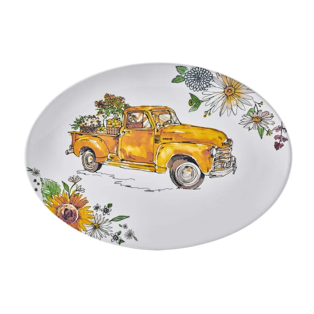 Fitz and Floyd Emi's Garden vassoio ovale 14 pollici fiori