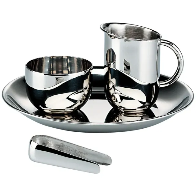 Alessi 90042 servizio zucchero e crema in acciaio
