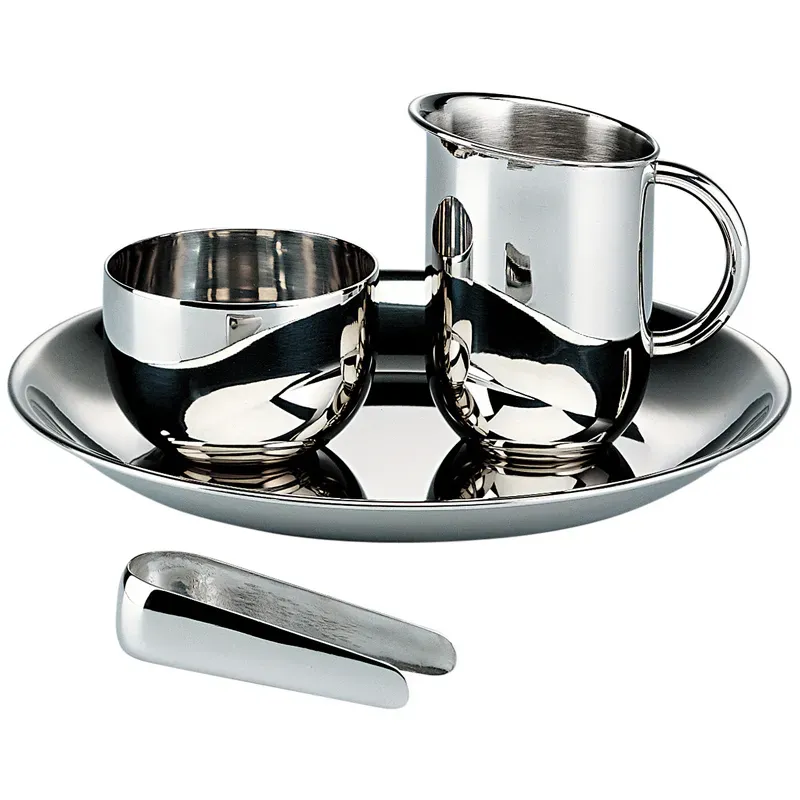 Alessi 90042 servizio zucchero e crema in acciaio