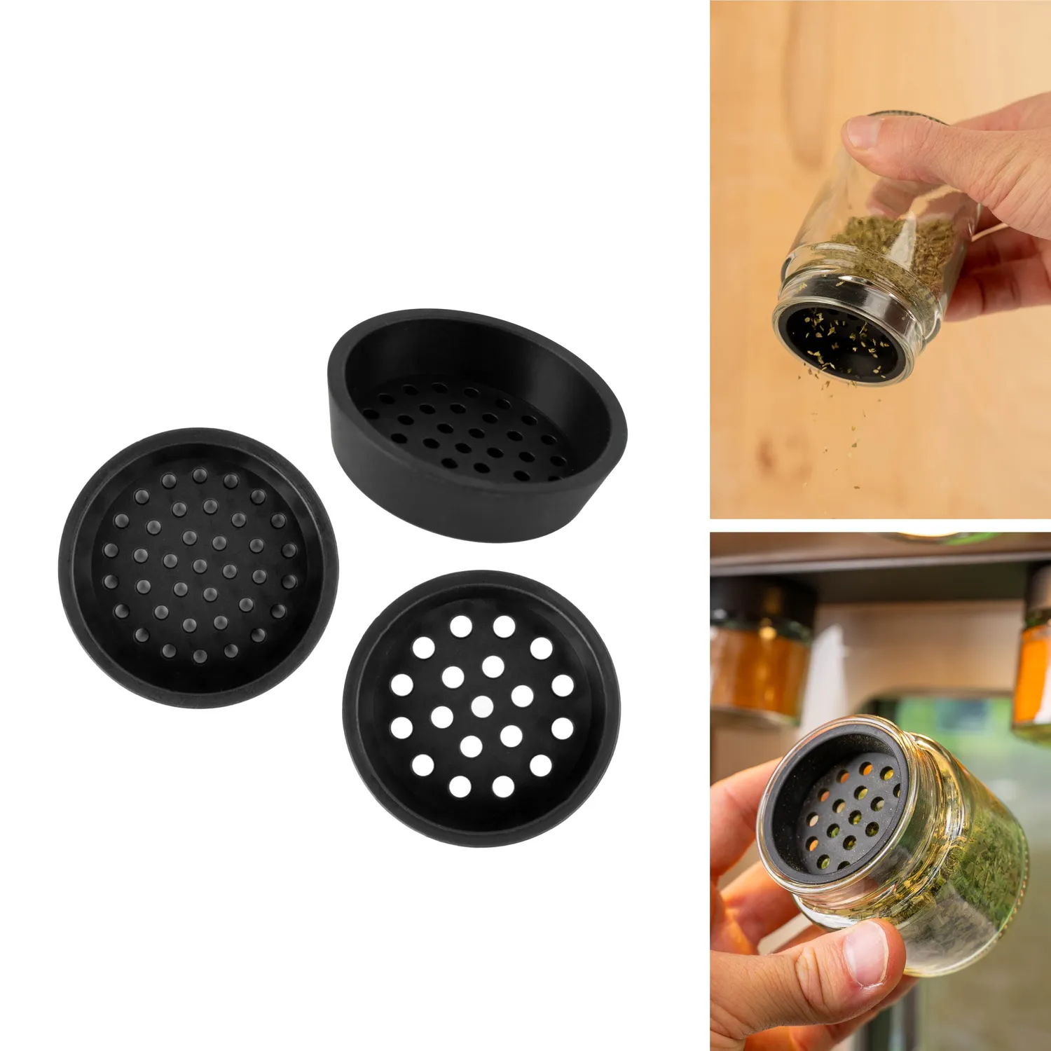 Silwy inserti spargitori Mix 3 pz per barattoli spezie magnetici