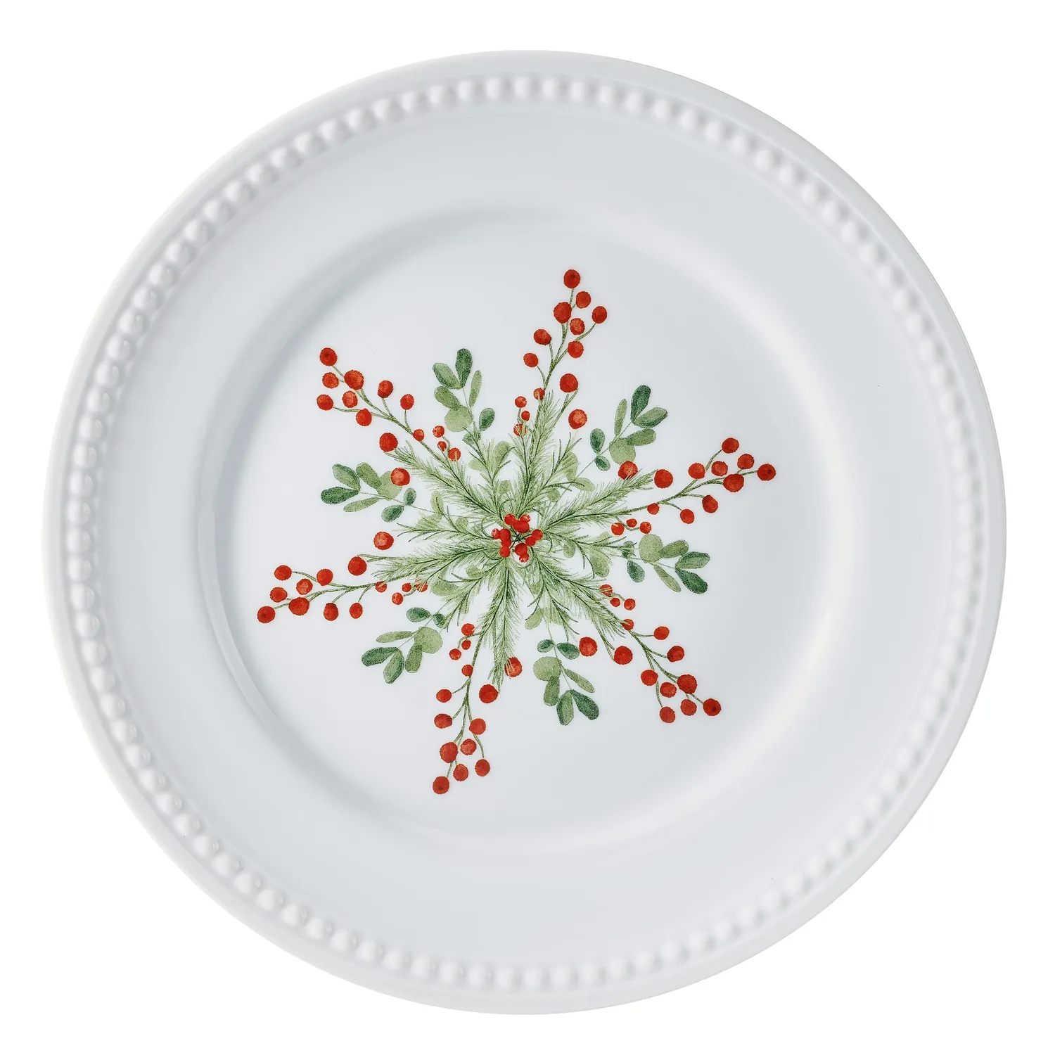Fitz and Floyd Everyday White Evergreen piatti insalata 4 pezzi