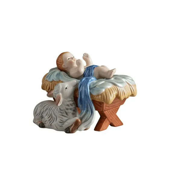 Fitz and Floyd Nativity Baby Jesus statuina presepe terracotta