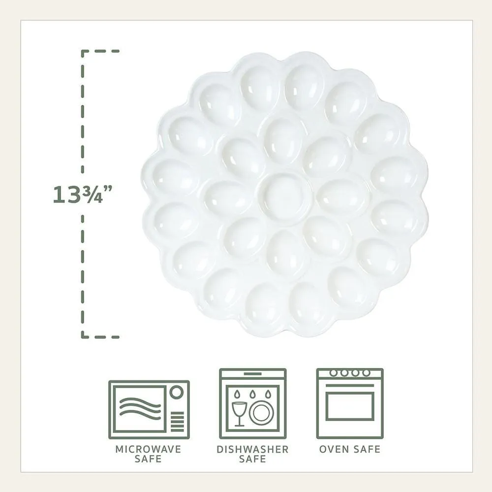 Fitz and Floyd Everyday White Flower Egg vassoio uova 35 cm