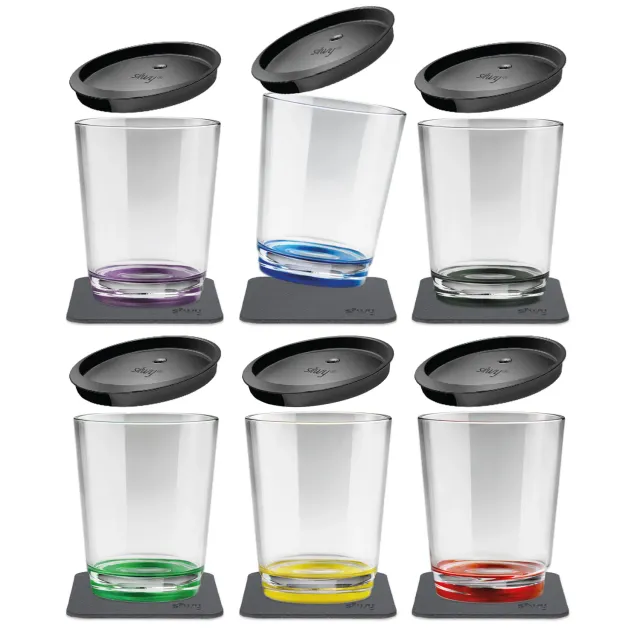 Silwy Multicolore Set Tazze Magnetiche con Coperchio