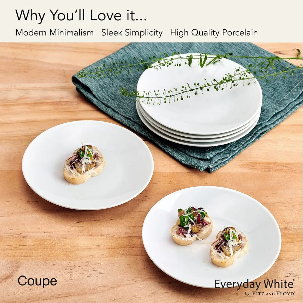 Fitz and Floyd Everyday White piattini antipasto 6 pezzi