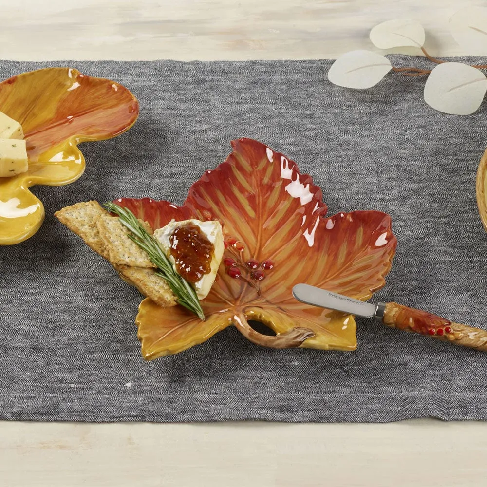 Fitz and Floyd Harvest piatto snack foglia con spargitore