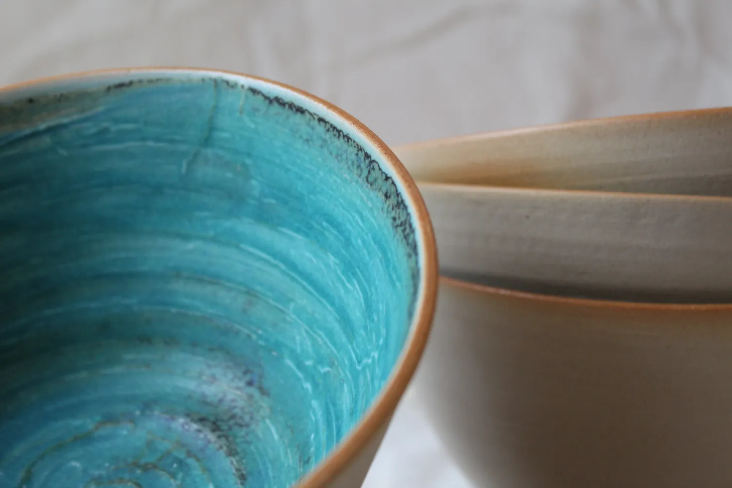 Studio Delta Pottery Baia ciotola gres turchese 15,5 cm
