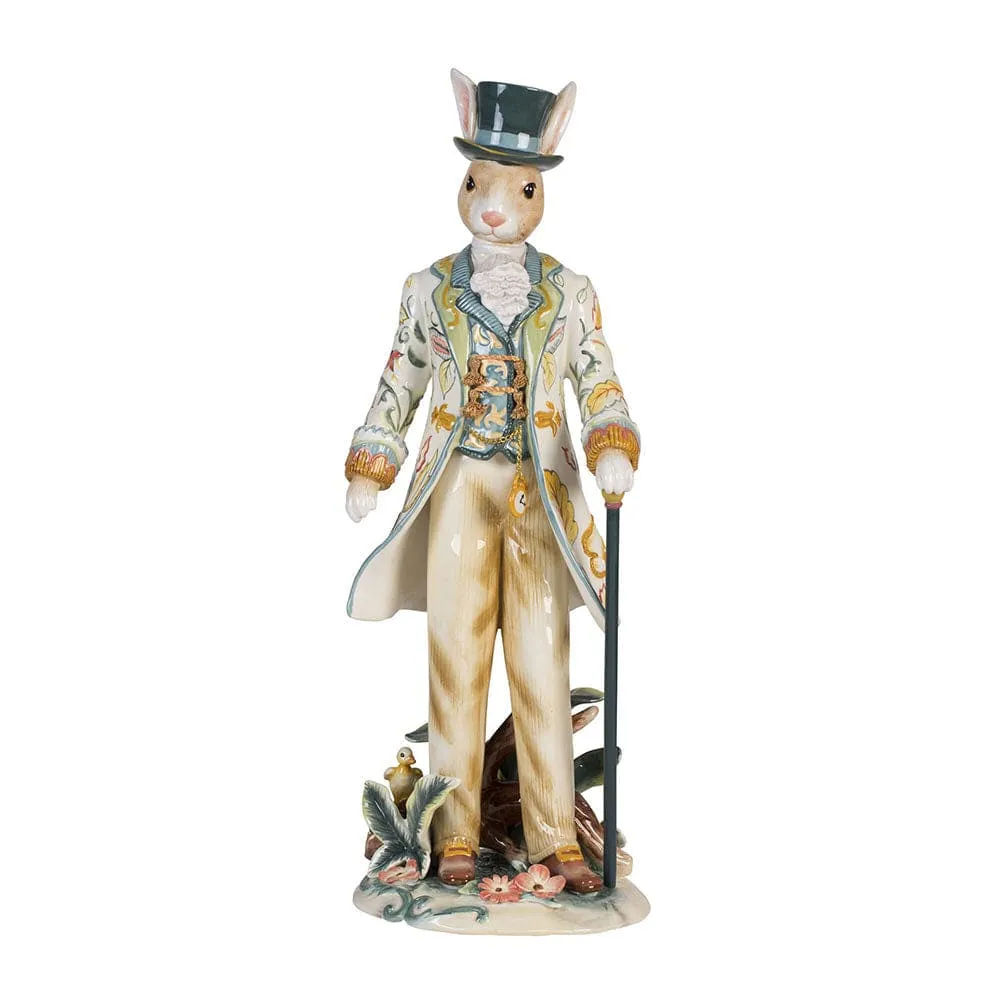 Fitz and Floyd Dapper Rabbits Coniglio Maschio 51 cm ceramica