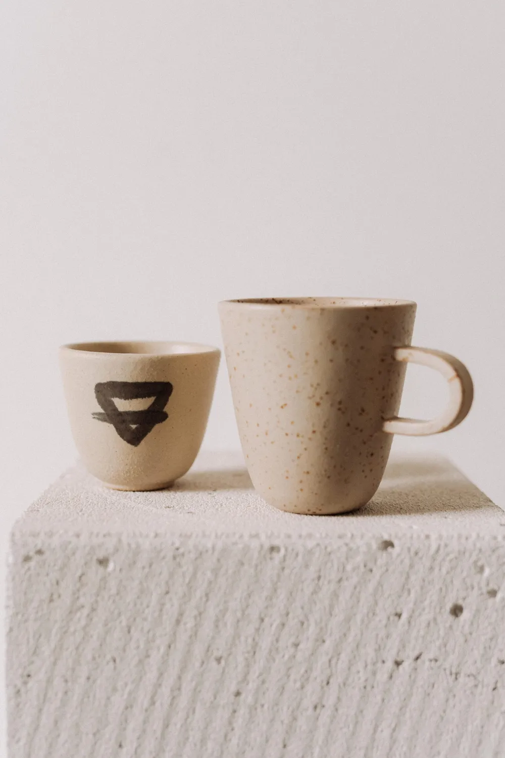 Poemi Earth tazza 380 ml in gres ceramico beige