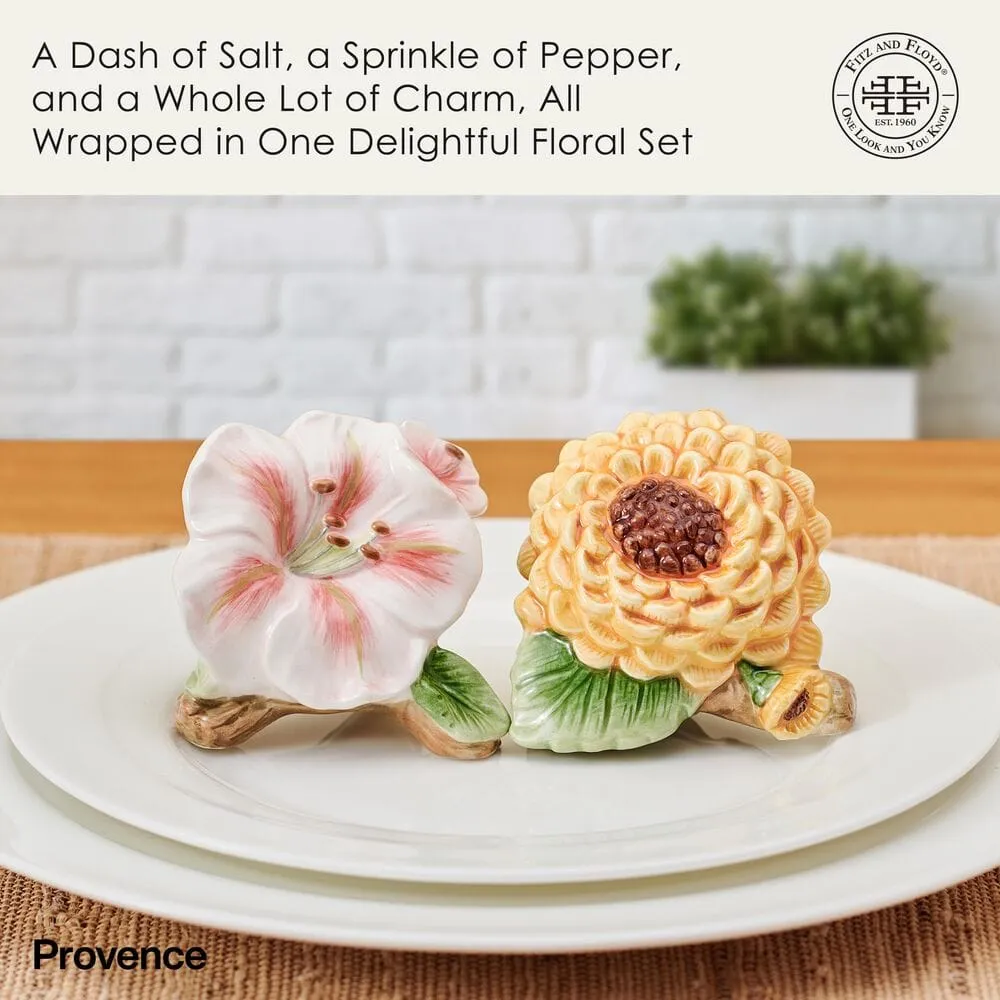 Fitz and Floyd Provence Sunflower set sale e pepe fiori terracotta