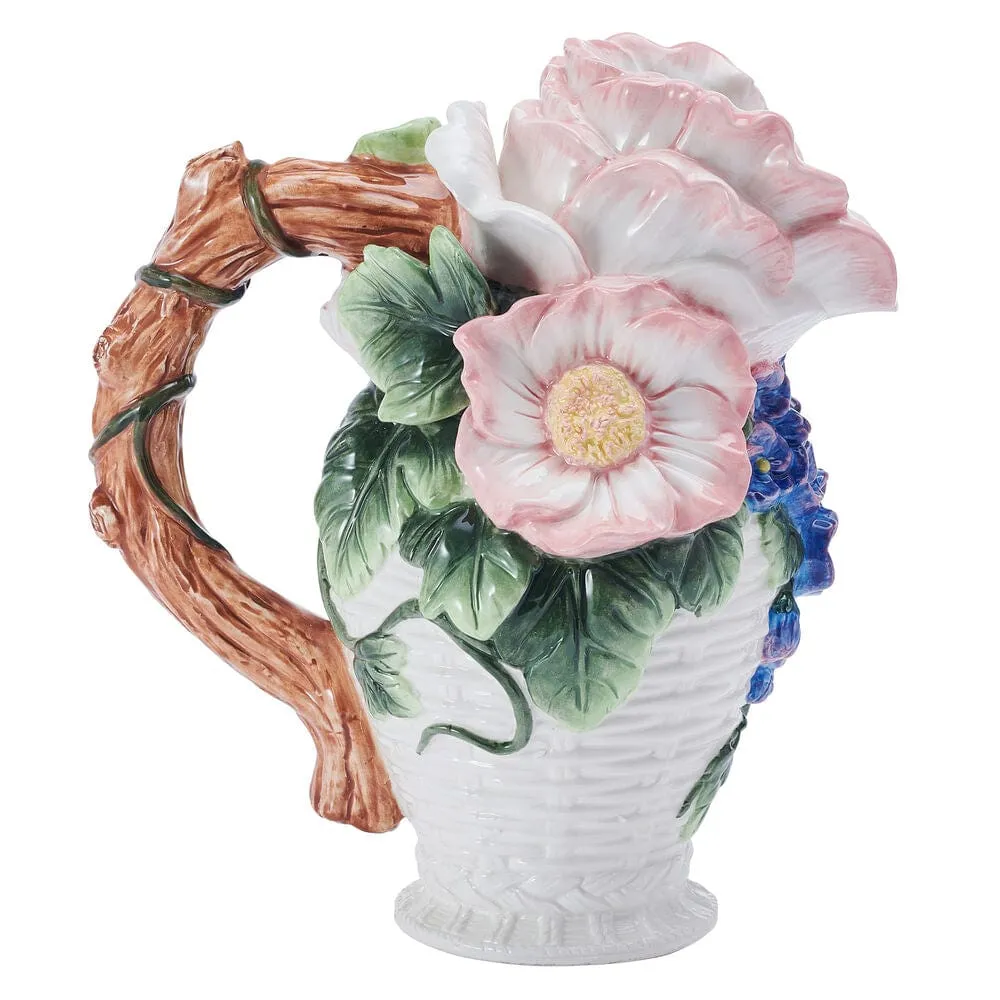Fitz and Floyd Jardin brocca vaso bouquet floreale