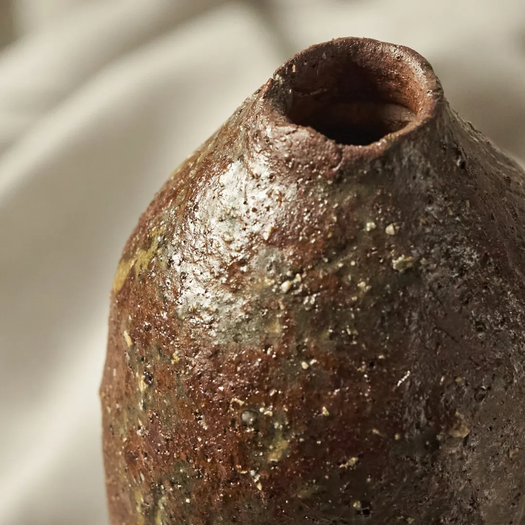 Studio Delta Pottery Umbral #1 bottiglia 26 cm argilla selvatica