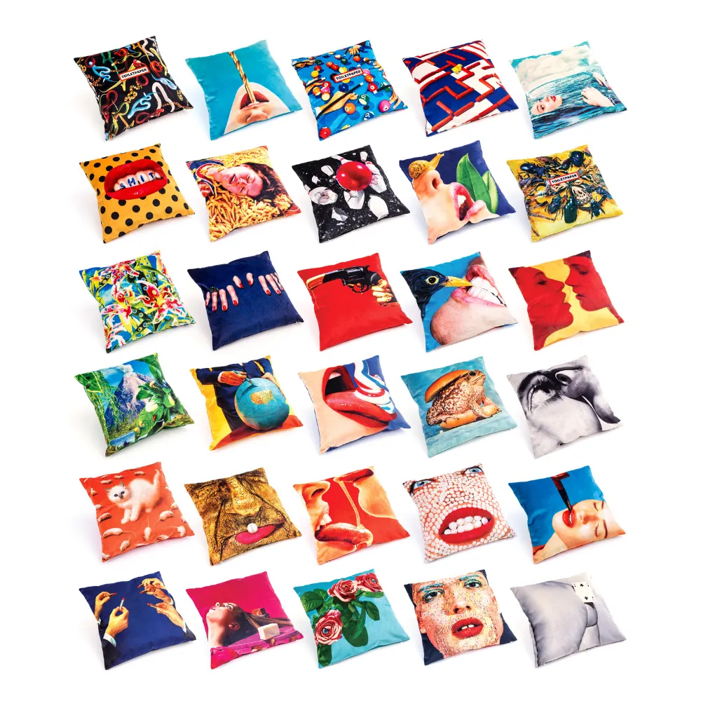 Seletti Toiletpaper Lipsticks Cuscino piuma