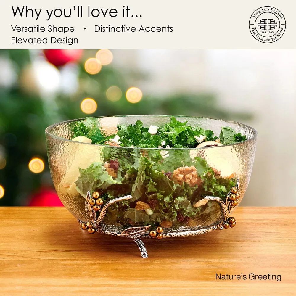Fitz and Floyd Natures Greetings ciotola insalata foglie