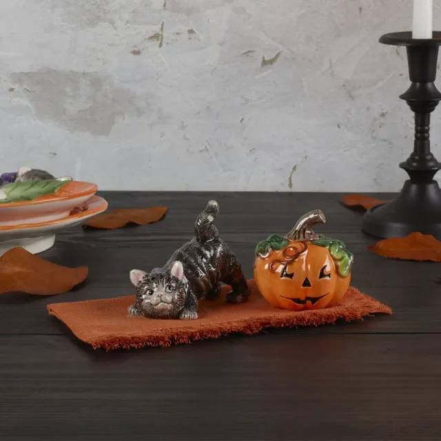 Fitz and Floyd Halloween set sale e pepe gatto zucca