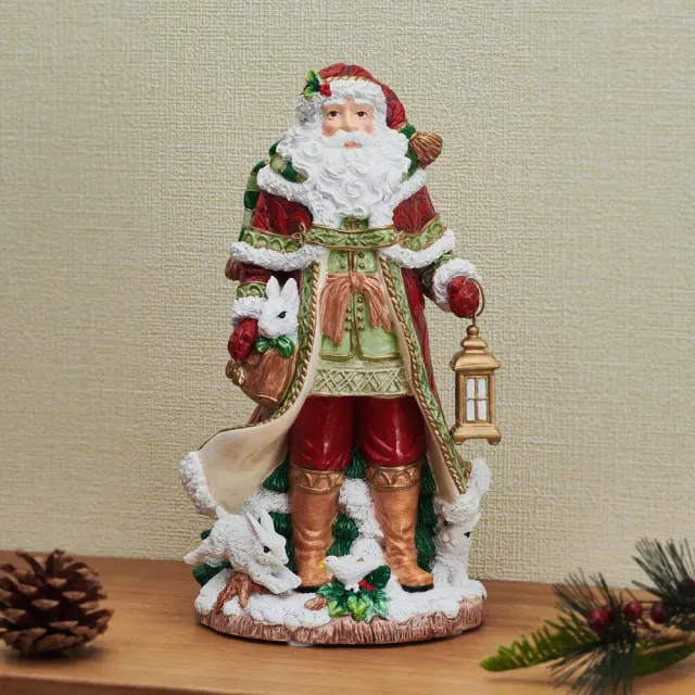 Fitz and Floyd Telluride Santa statuina musicale 28 cm resina