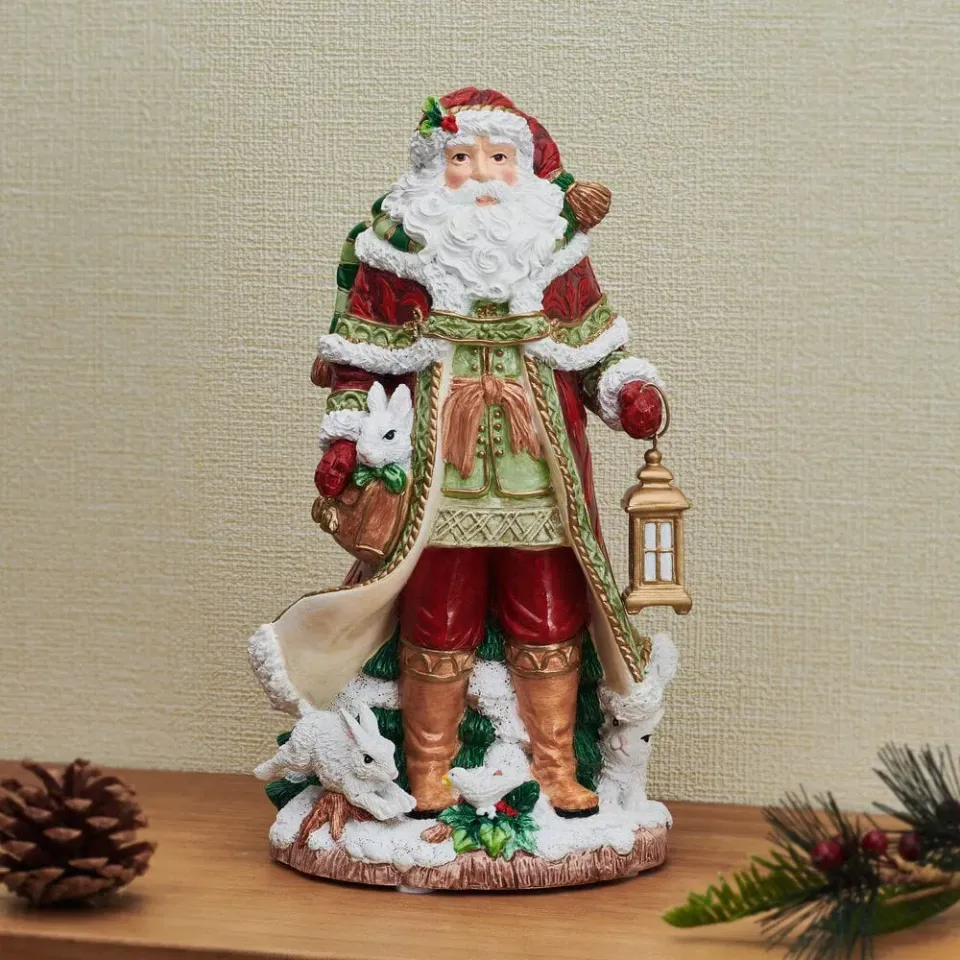 Fitz and Floyd Telluride Santa statuina musicale 28 cm resina