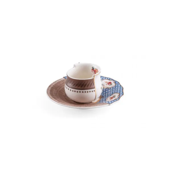 Seletti Hybrid Djenne tazzina caffè bone china bicolore