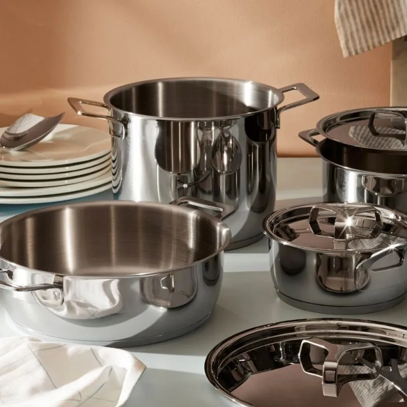 Alessi Pots&Pans batteria pentole 7 pezzi acciaio