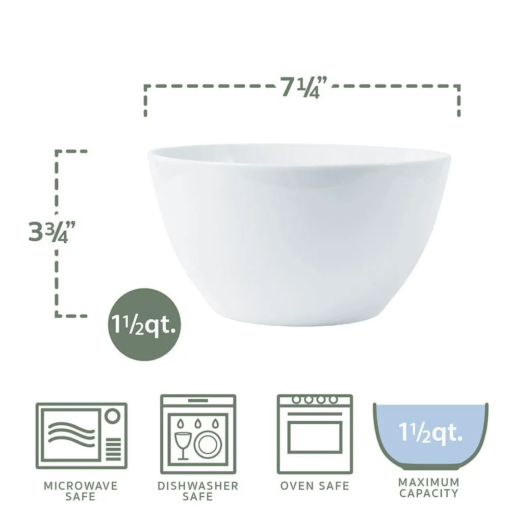 Fitz and Floyd Everyday White set 2 insalatiere fondo porcellana