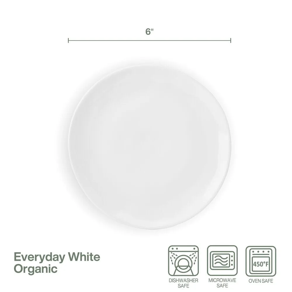 Fitz and Floyd Everyday White set 6 piattini porcellana