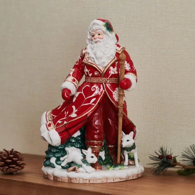 Fitz and Floyd Town Country Studio statuina Babbo Natale 32 cm