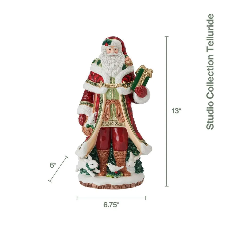 Fitz and Floyd Telluride Studio Santa Statuetta 13 IN Rossa