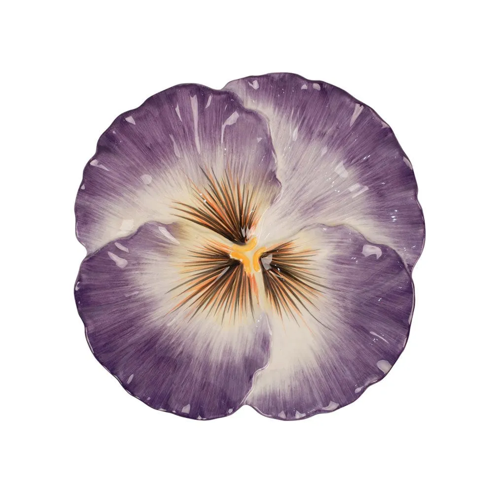 Fitz and Floyd Halcyon set 2 piatti antipasto viola fiore