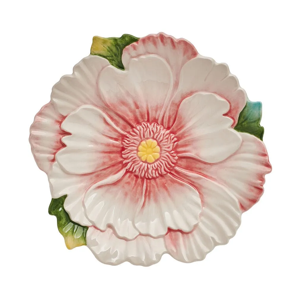 Fitz and Floyd La Fleur Piatto Antipasto Fiore Rosa 21cm