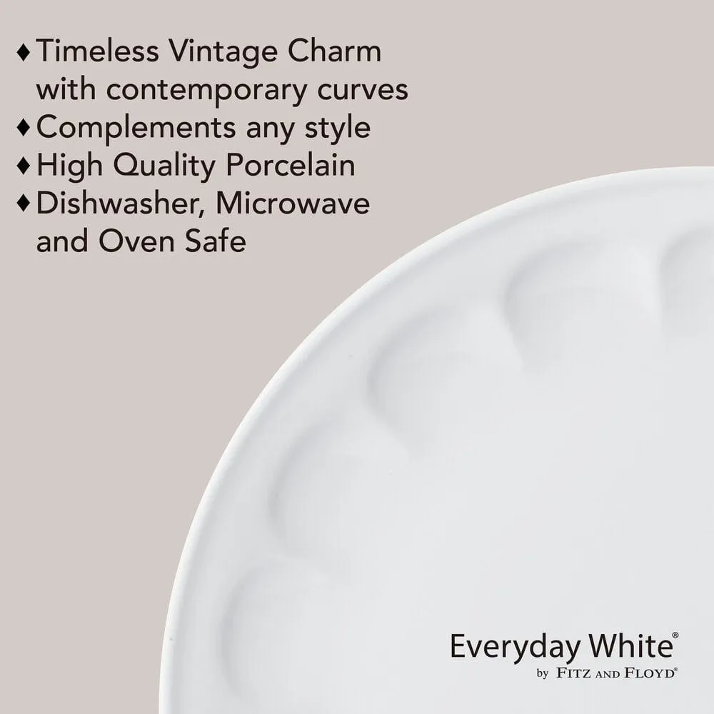 Fitz and Floyd Everyday White Vintage servizio piatti 12 pezzi porcellana