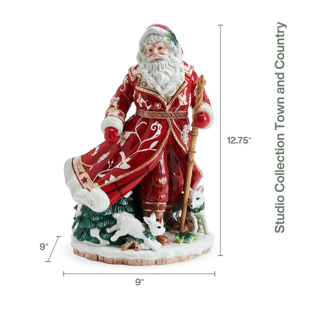 Fitz and Floyd Town Country Studio statuina Babbo Natale 32 cm