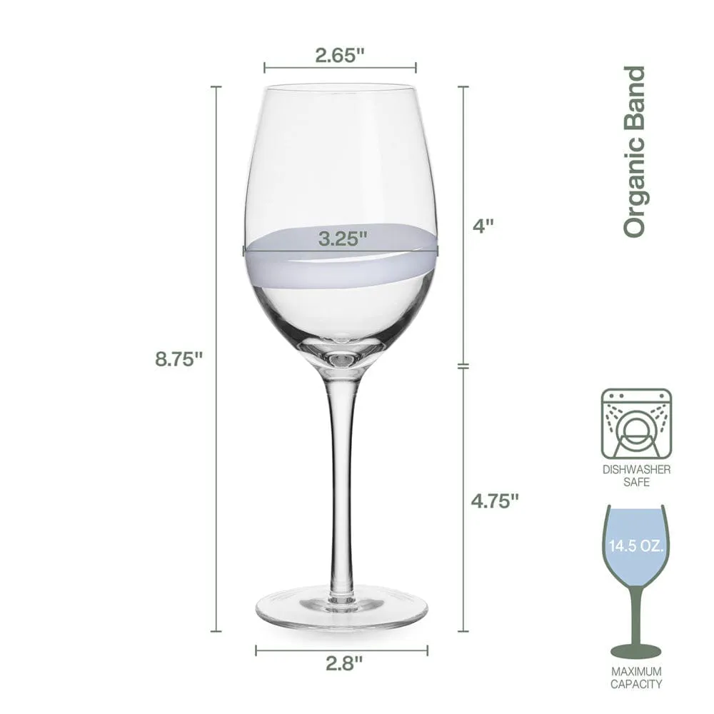 Fitz and Floyd Organic Band set 4 calici vino bianco 425 ml