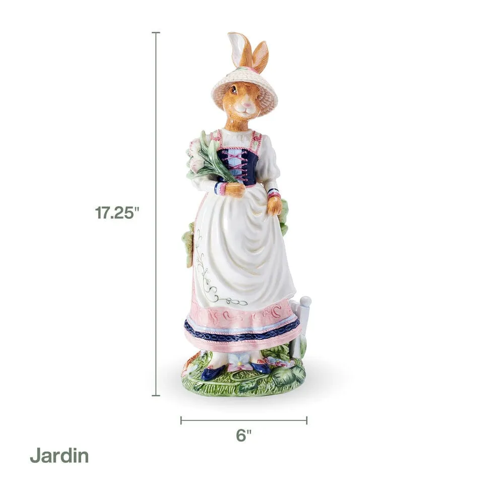 Fitz and Floyd Jardin statuetta coniglio femmina ceramica 44 cm