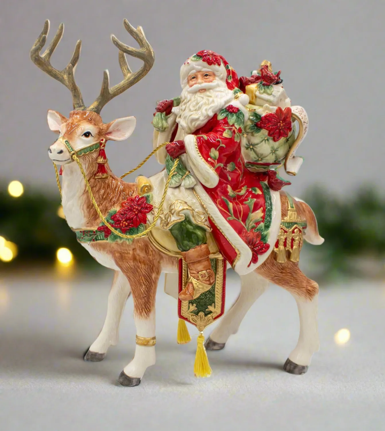 Fitz and Floyd Cardinal Christmas Babbo Natale Statuetta 42 cm