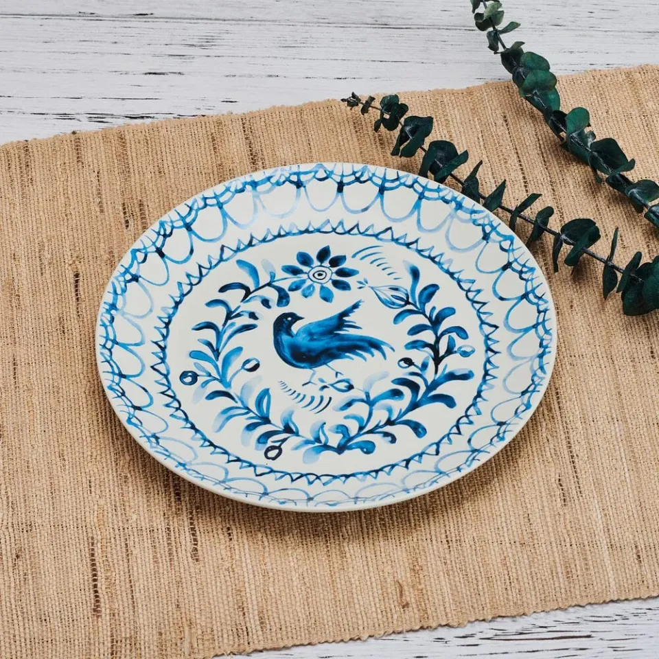 Fitz and Floyd Sicily Blue piatto insalata blu 23 cm gres