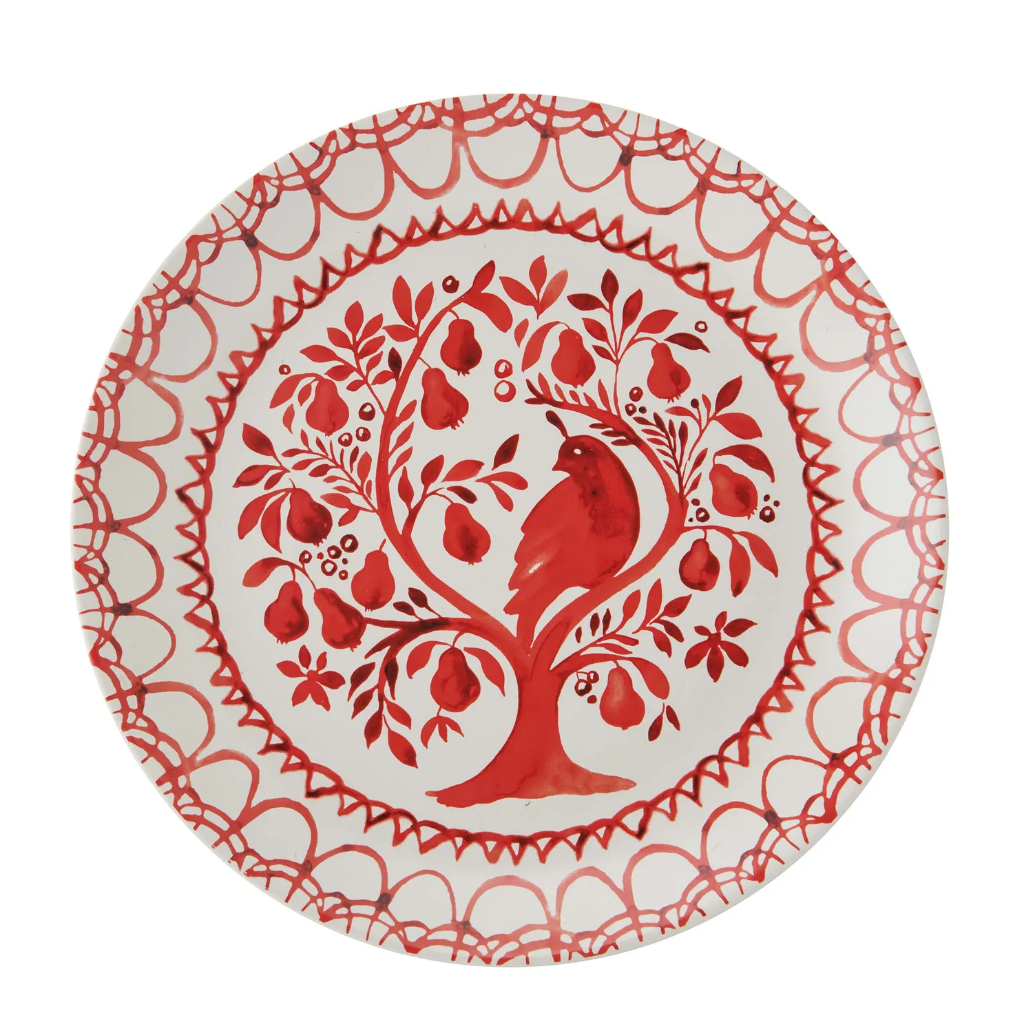 Fitz and Floyd Sicily Red Partridge servizio piatti 12 pezzi rosso