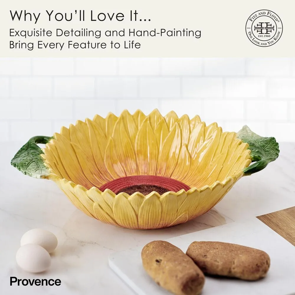 Fitz and Floyd Provence Sunflower ciotola servizio girasole