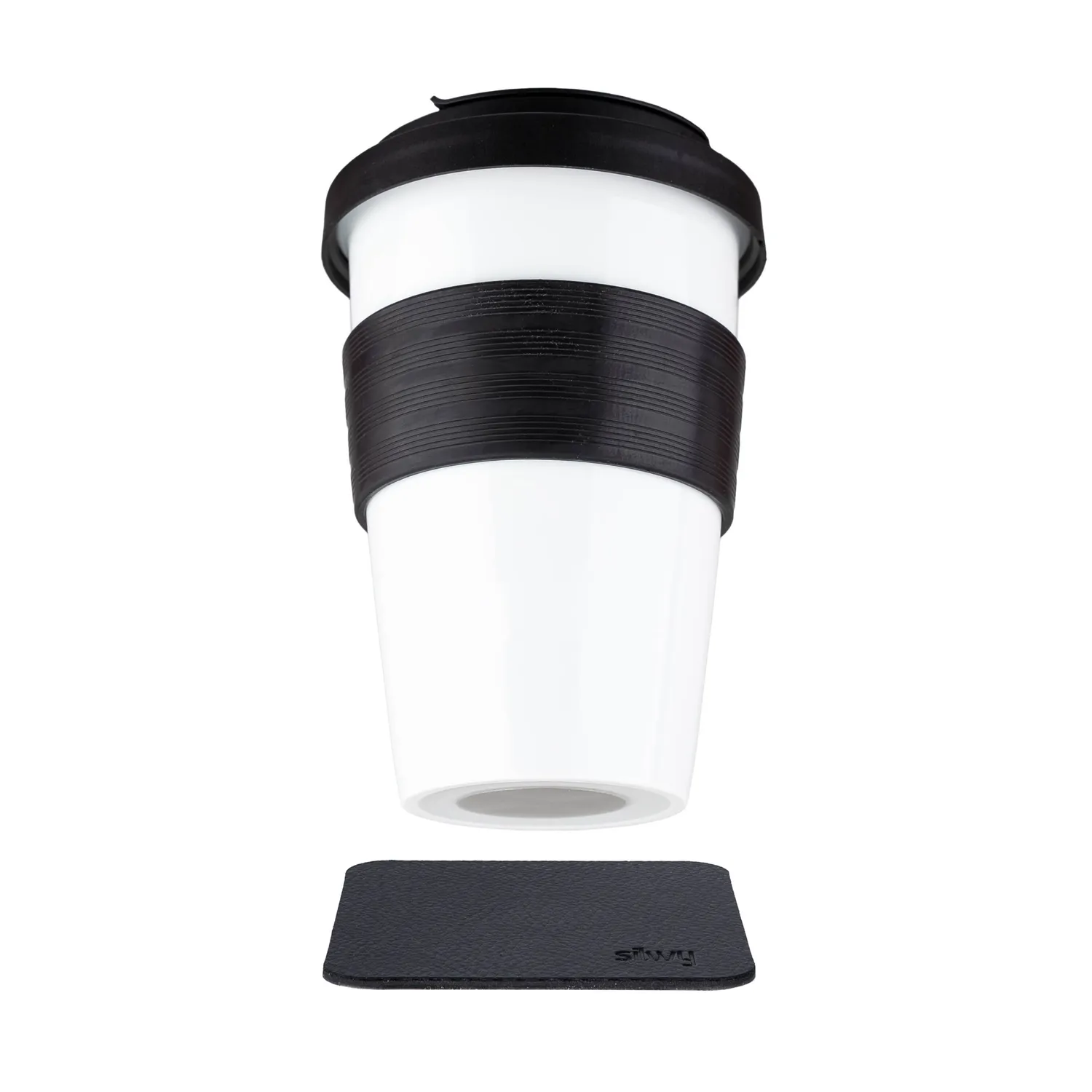Silwy tazza magnetica porcellana da viaggio con coperchio