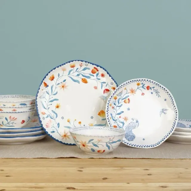 Fitz and Floyd Gracie servizio piatti 12 pezzi maiolica servizio 4