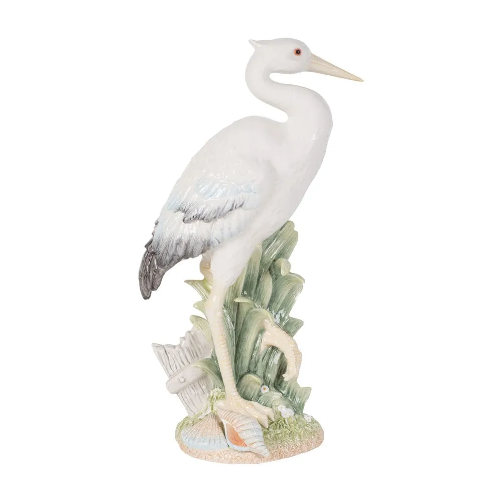 Fitz and Floyd Newport Egret statua airone bianco 16 pollici