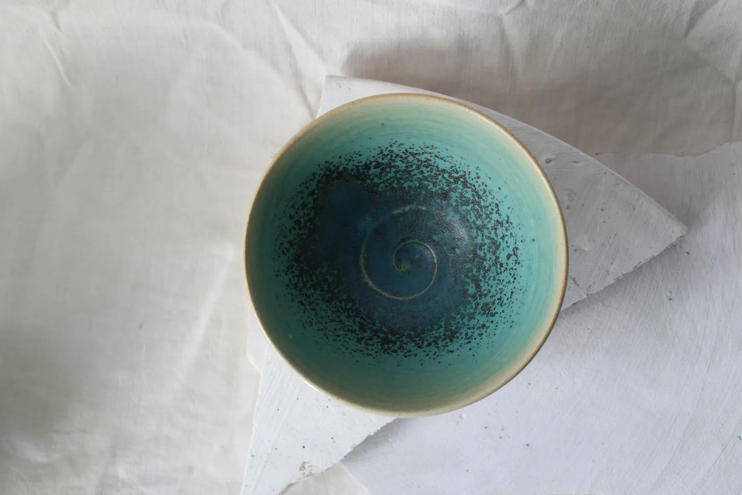 Studio Delta Pottery Baia ciotolina grès turchese 12,5 cm