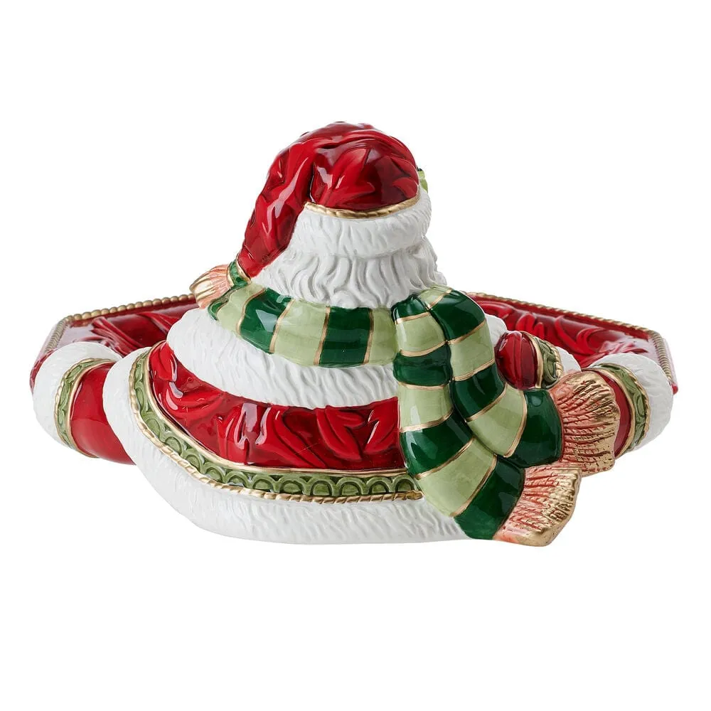 Fitz and Floyd Telluride Santa ciotola portata maiolica natale