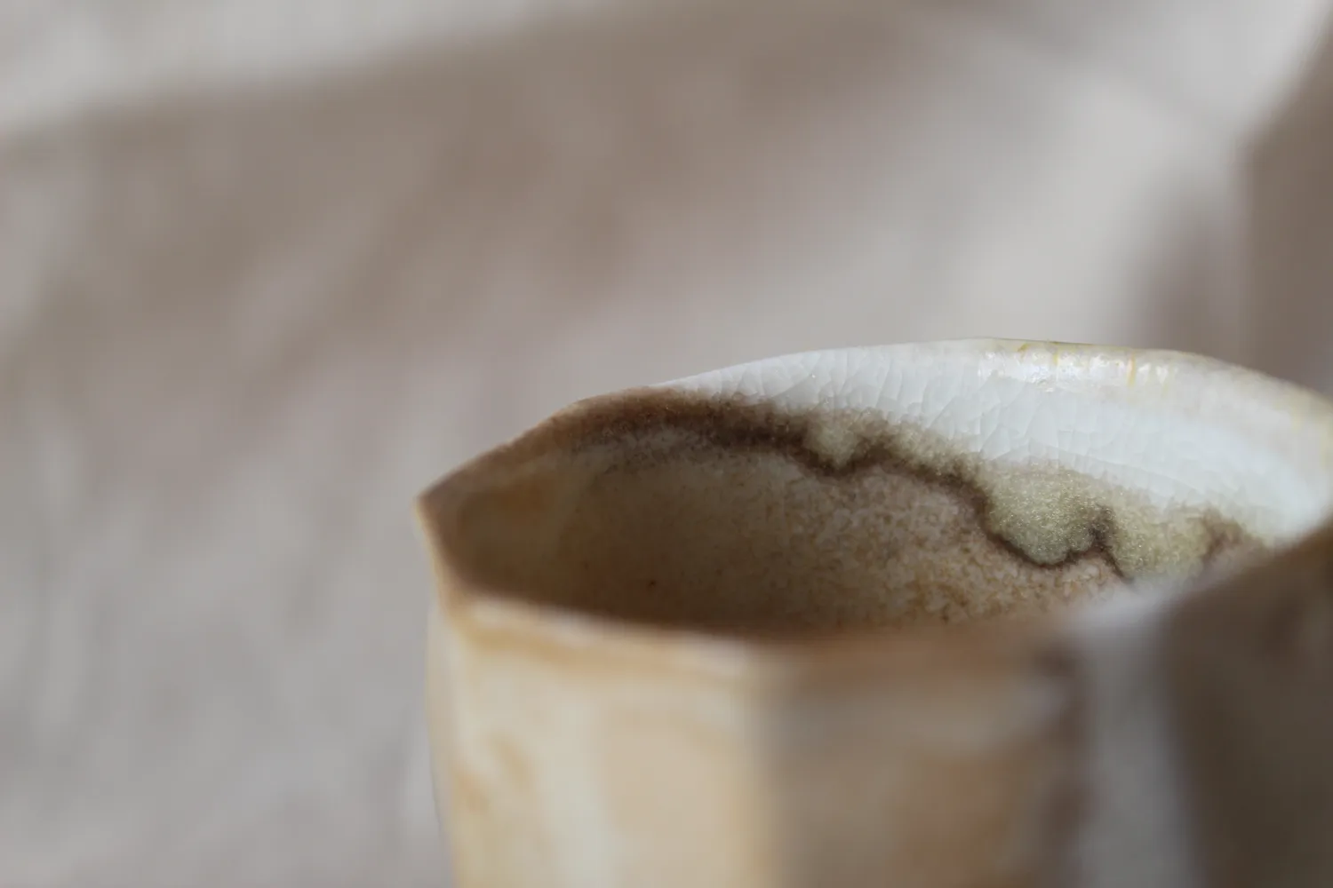 Studio Delta Pottery Set Matcha woodfired tazze 3 pezzi Shino