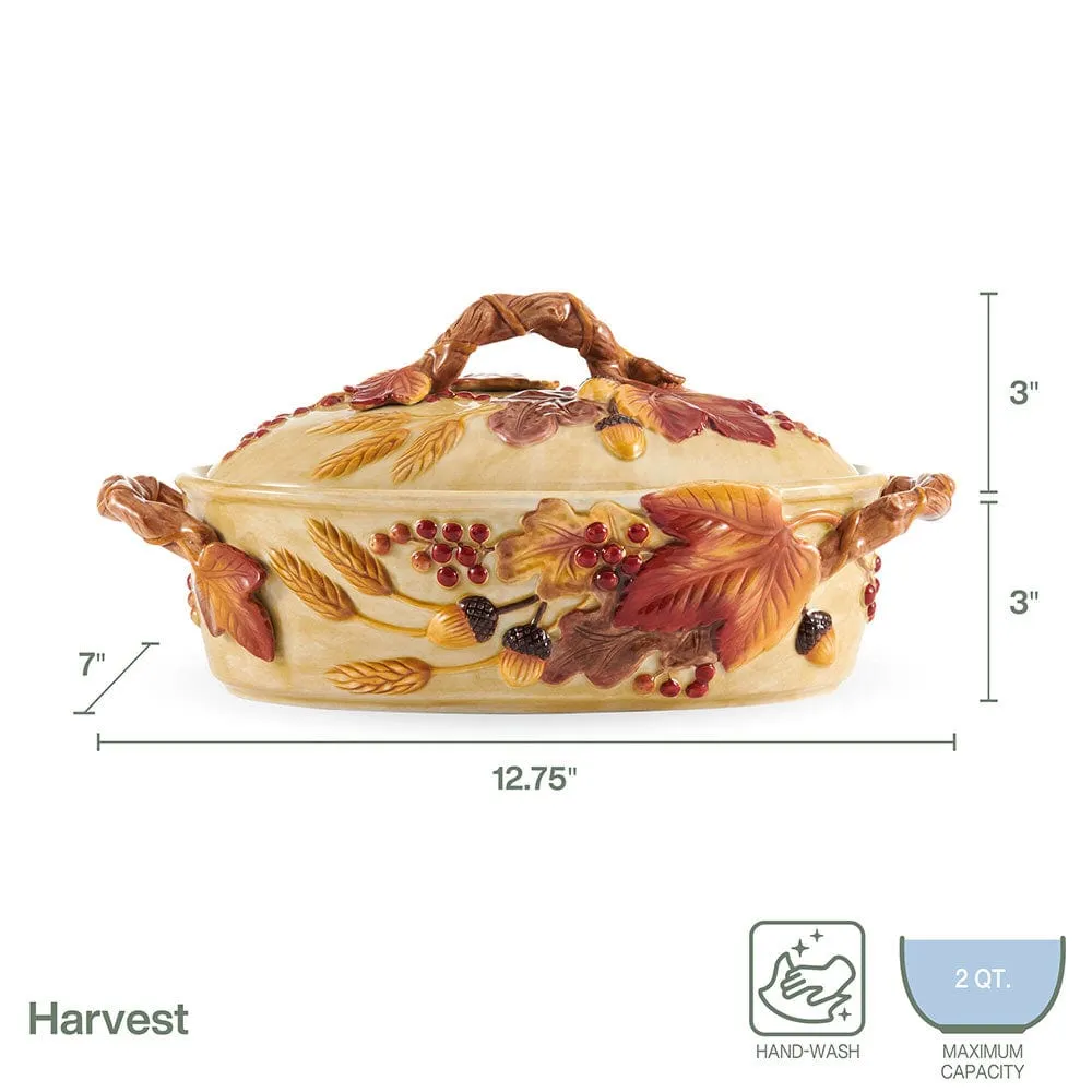 Fitz and Floyd Harvest zuppiera coperchio 1,9 l terraglia
