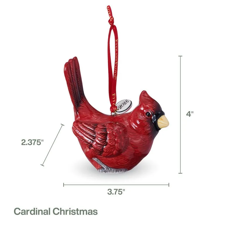 Fitz and Floyd Cardinal Christmas ornamento 2026 cardinale