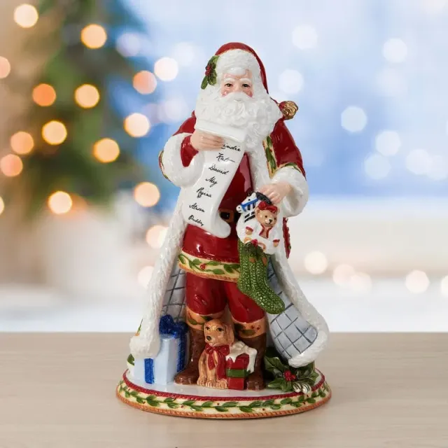 Fitz and Floyd Santa's Gift statuetta Babbo Natale 12 pollici