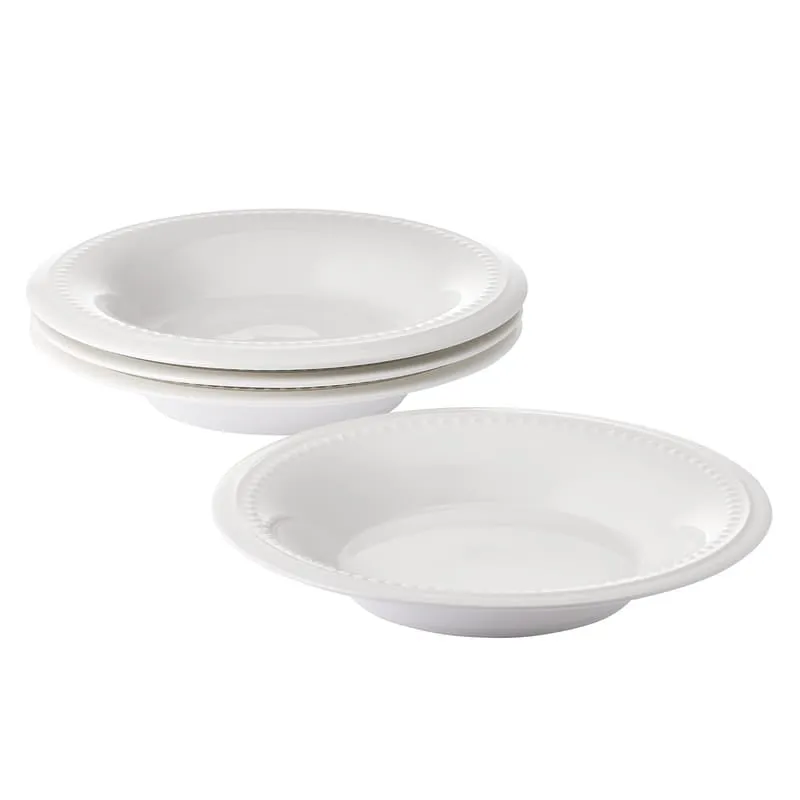 Fitz and Floyd Nevaeh White ciotole zuppa 4 pezzi