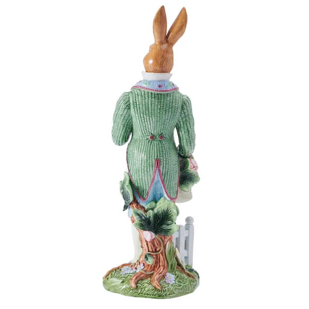 Fitz and Floyd Jardin statuetta coniglio maschio ceramica 40 cm
